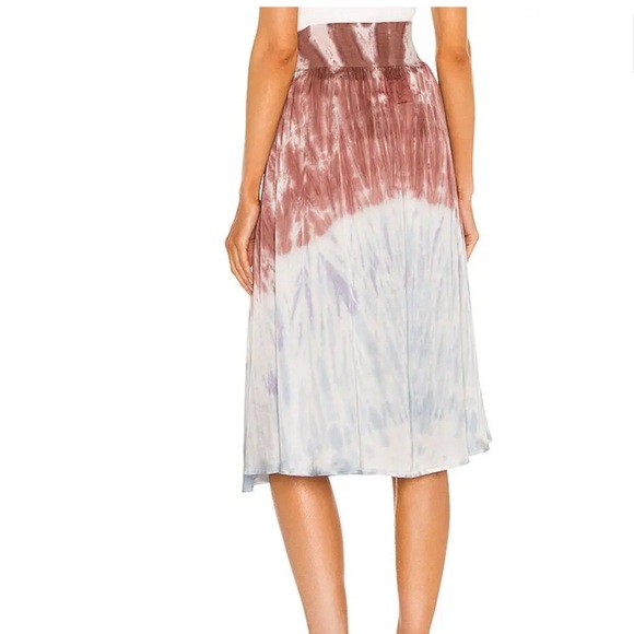 Chaser Stretch Silky Basics Rib Waist Faux Wrap MIDI Dress - Picture 2 of 6